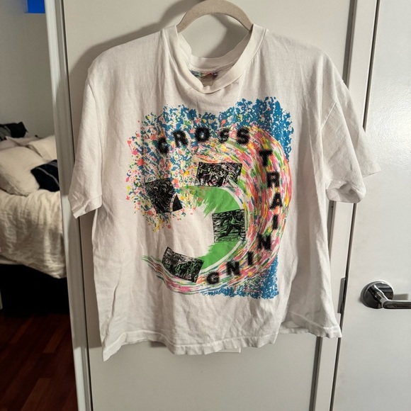 Vintage Tops - VINTAGE cross fit exercise t-shirt